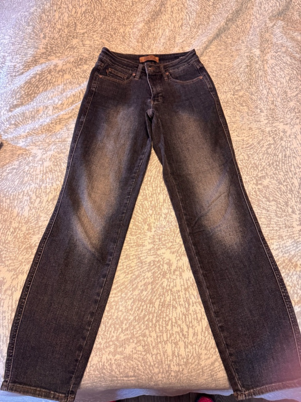 Judy Blue Classic High-Rise Straight Jeans — Black Wash